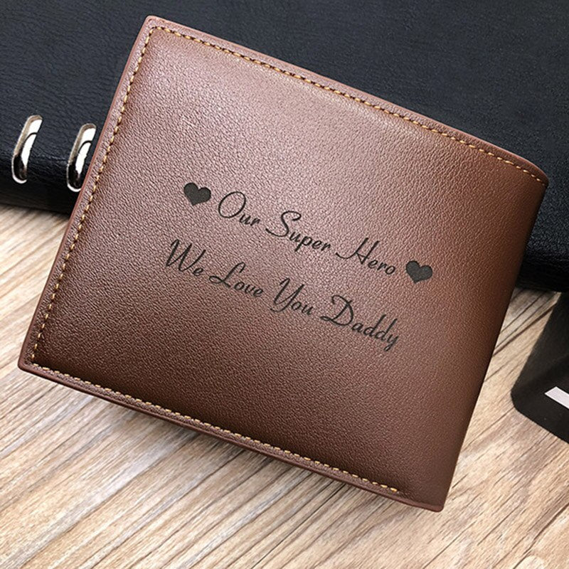 Leather Trifold Wallet Personalized [Handmade] [Custom]