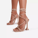 "Show Me The Ropes" Square Toe Heels yourstylebyd.myshopify.com