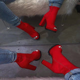 Peep Toe Platform Ankle Boots yourstylebyd.myshopify.com