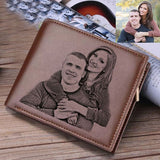 Photo Engraved Trifold Wallet - Ultra-Thin